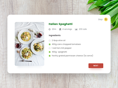 Daily UI #040 - Recipe