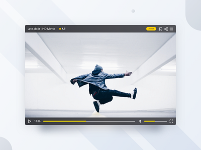 Daily UI #057 - Video Player clean daily dailyui interface minimal netflix player ui ux video youtube