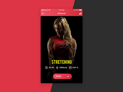 Daily UI #062 - Workout of the Day app daily dailyui day fit fitness gym health ui ux woman workout