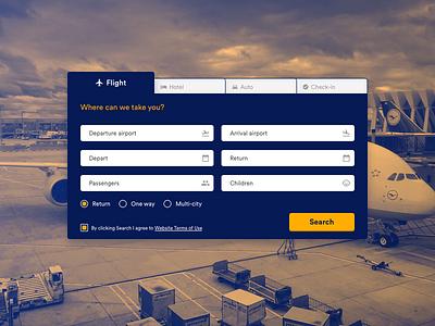 Daily UI #068 - Flight Search clean daily dailyui flat flight booking flight search flying minimal search travel ui ux