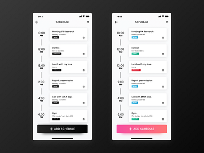 Daily UI #071 - Schedule