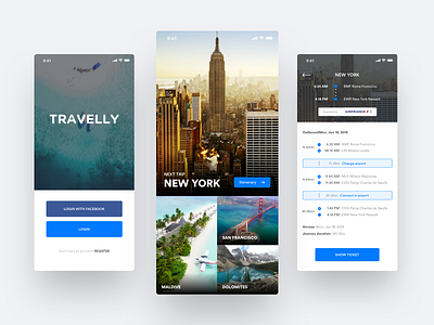 Daily UI #079 - Itinerary app clean daily ui flat free itenerary minimal nyc ticket travel ui ux