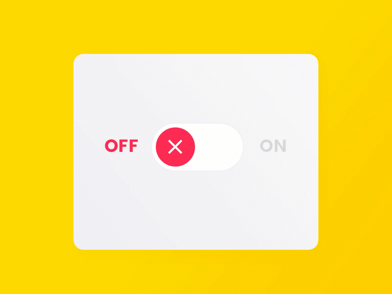 ON/OFF Switch animation clean concept daily ui freebie interaction minimal off on principle switch toggle