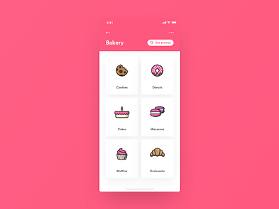 Daily UI 099 - Categories app bakery catalog concept cookies daily ui dailyui donuts ecommerce food minimal order