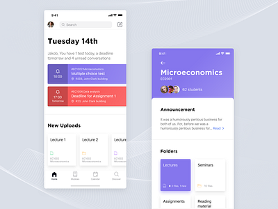 University learning app concept