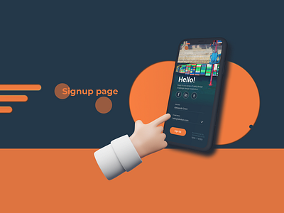 signup page UI Design app design typography ui ux