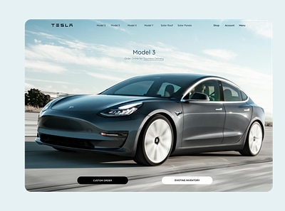Tesla landing page Redesign typography ui ux