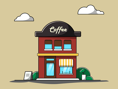 Coffee shop illustration