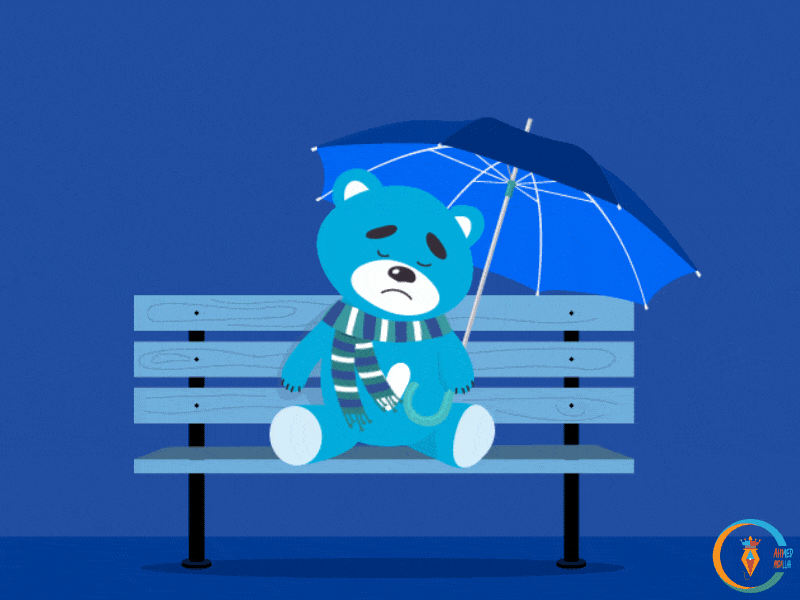 sad bear animation