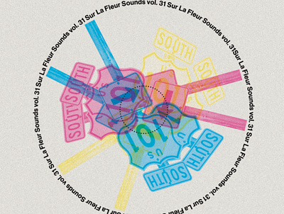 Sur La Fleur Sounds vol. 31 album art cover art design graphic design music typography visualdesign