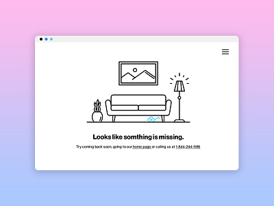 Error Page - Daily UI Challenge #008 404 error gradiante icons illustration line pack page