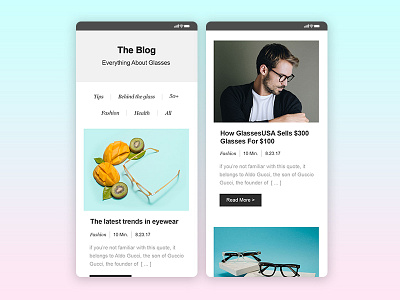 Blog Design Concept - Mobile