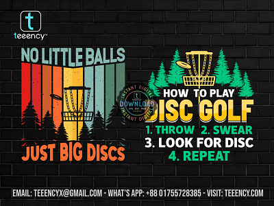 Disc Golf Bulk T Shirt Design for POD Business