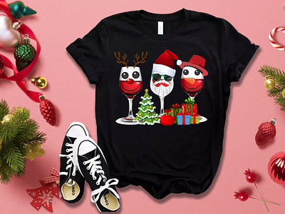 Christmas Bier glass Christmas T-shirt Design