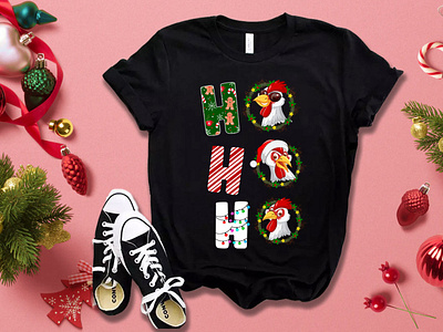 HO HO HO Christmas T-shirt Design