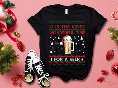 It is the most wonderful time Christmas T-shirt Design