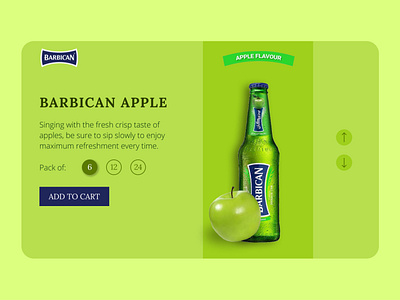 Barbican Apple - Product Page barbican branding clean design drink figma food green green apple images minimal modern product page professional ui
