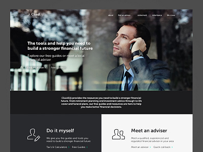 Financial Homepage black business green homepage money responsive web design white