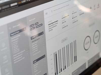 CRM Wireframing app design crm dashboard graphics grey wireframes