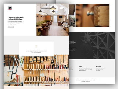 Joinery & Finishing Website building clean digital furniture homepage joinery tools web design white wood woodwork