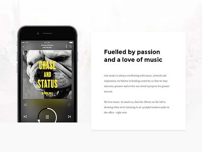 Getting our jam on app design clean music web design white