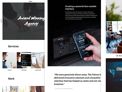New Site is Live! branding digital falcon homepage launch new website ui ux web design