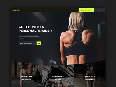 Fitness Homepage design fitness gym homepage web design workout