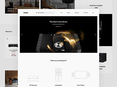 Audio eCommerce audio design digital hifi sound ui ux web