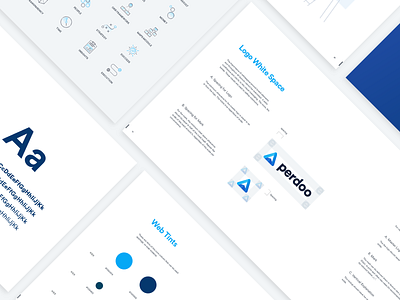 Perdoo Guidelines blue clean design guidelines illustration typography web