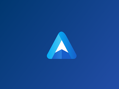 Perdoo Logo blue gradient logo mountain triangle