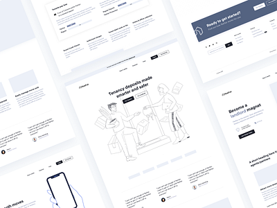 High Level Wireframes clean design ui ux web white wireframes