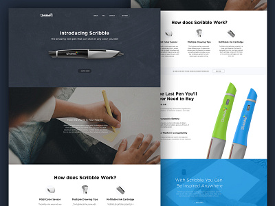 Scribble Pen digital design long page design pen stylus web design