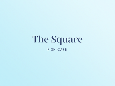 The Square Branding Concept cafe fish serif swash