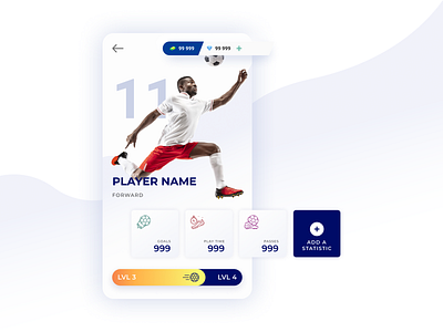 Football Player Profile app design football mobile ui ui design ux