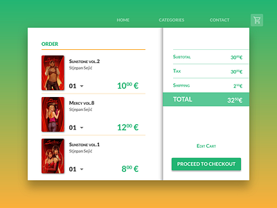 Daily Ui 58 - Shopping Cart