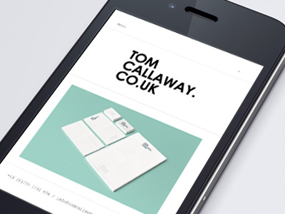 tomcallaway.co.uk art direction branding clean graphic design mobile responsive mobile website portfolio simple web design website website design