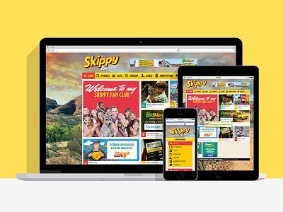 Skippy Fanclub Responsive Website mobile responsive retro website