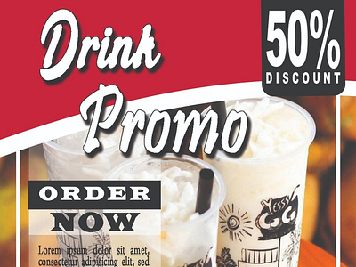 Drink Promotion (Promotion Banner) banner branding design graphic design icon illustration logo promotion promotionbanner vector