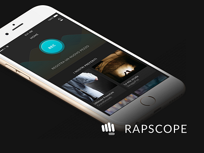 Rapscope - Home screen audio black hip hop music player rap recorder sing singing song sound waveform