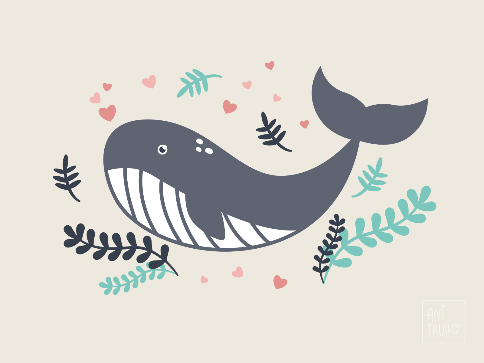 Whalesome by Anita on Dribbble