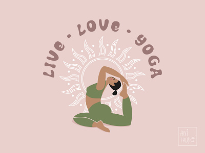 live, love, yoga illustration vector vector illustration