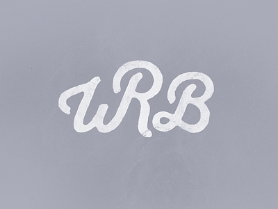 WRB letter letterpress logo vintage