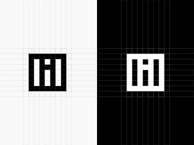 Intersticio: Architecture Studio | Logo Grid architecture branding grid identity logo logo grid minimal modernist monochrome monogram square