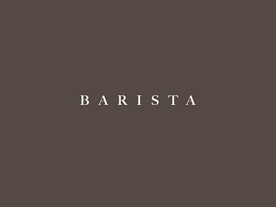 Barista | Coffee School | Wordmark Logo barista coffee coffee logo elegant logo wordmark