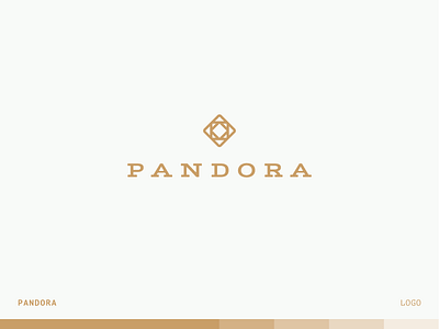 Pandora | Logo bread golden identity logo modernist pandora wordmark