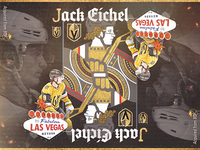 Jack Eichel to Vegas card eichel hockey illustration nhl poker sports vegas