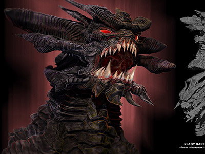 zDarkveil by Dopepope 3d character creature demon giant kaiju model monster opepope zbrush