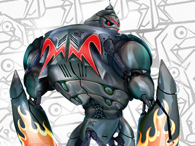 Metal man's Back by Dopepope character comics design dopepope illustration metalman photo illustration photography robots