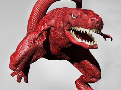 Devil Dinosaur by Dopepope 3d character comics dopepope kirby marvel model sculpt superhero villain zbrush