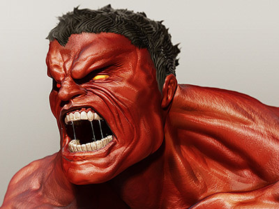 RED HULK by Dopepope 3d character comics creature dopepope hulk illustration marvel monster redhulk villain zbrush